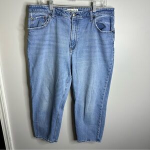 Women’s Abercrombie & Fitch Curve Love Size 33/16S The Mom High Rise Crop Jeans